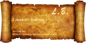 Laudon Barna névjegykártya